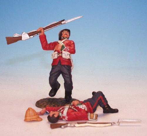 24F.3 - 24th Foot, South Wales Borders (1 falling, 1 laying dead)