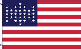 33 stars Flag (4 juillet 1859 - 3 juillet 1861) - EN STOCK