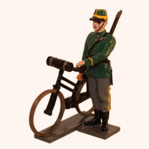 829 - Belgian 1st Carabinier Regiment Standing beside bike (WW1) - EN STOCK