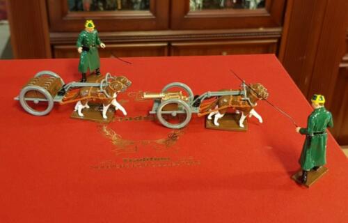 838 - Belgian Dogcart with a Machine Gun and Limber with two followers 1st Carabinier Regiment - EN STOCK