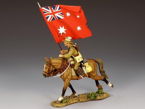 AL007A - Mounted Australian Flag bearer with Red Ensign