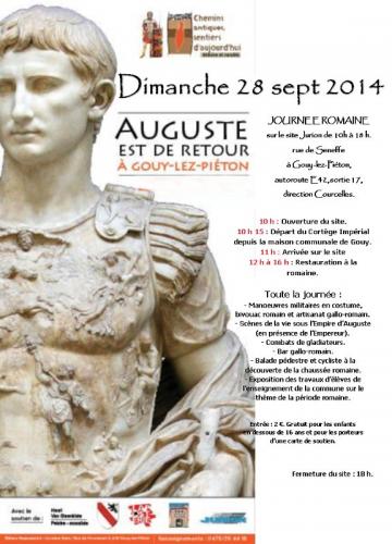 Affiche Journée Romaine du 28 sept. 2014 à Gouy-lez-Piéton