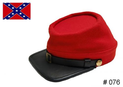 BT076 - Confederate Enlisted Kepi - Red - EN STOCK (tailles M et L)