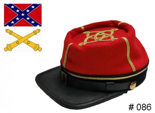 BT086 - Confederate Officers Kepi - Artillery - EN STOCK (tailles M, L & XL)