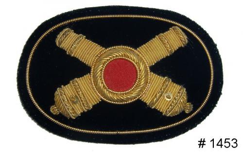 BT1453 - Artillery Officers Gold Embroidered Hat Badge - EN STOCK