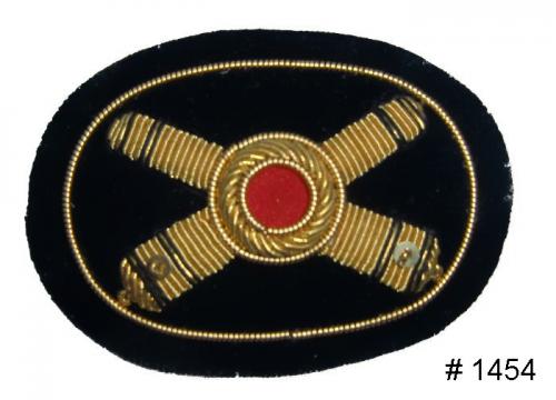 BT1454 - Artillery Officers Gold Embroidered Kepi Badge - EN STOCK