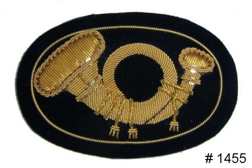 BT1455 - Infantry Officers Gold Embroidered Hat Badge - EN STOCK