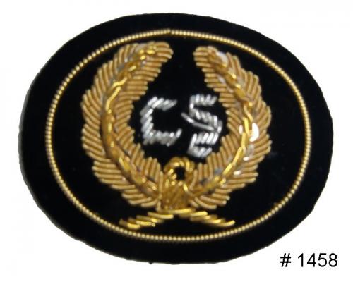 BT1458 - CSA Officers Gold and Silver Embroidered Kepi Badge - EN STOCK
