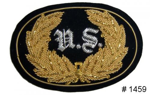 BT1459 - US Officers Gold and Silver Embroidered Hat Badge - EN STOCK