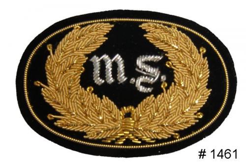 BT1461 - Medical Corps Officers Gold and Silver Embroidered Hat Badge - EN STOCK