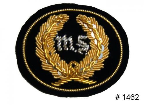 BT1462 - Medical Corps Officers Gold and Silver Embroidered Kepi Badge - EN STOCK