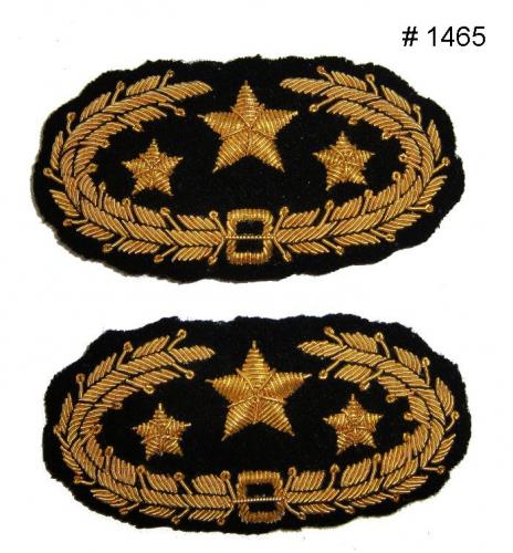 BT1465 - CS General s Gold Embroidered Collar Badge - EN STOCK