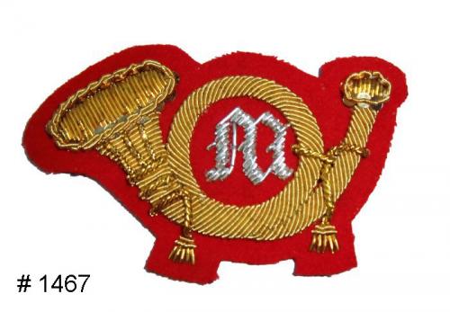 BT1467 - Marines Officers Gold and Silver Embroidered Hat Badge - EN STOCK
