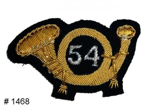 BT1468 - Infantry Officers Gold and Silver Embroidered Hat Badge - EN STOCK