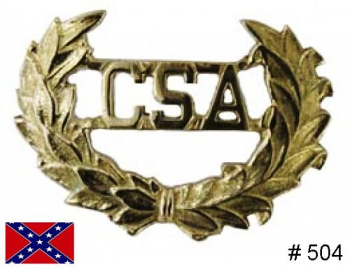 BT504 - CSA Hat Insignia,  Solid brass casting with attaching wires on back - EN STOCK