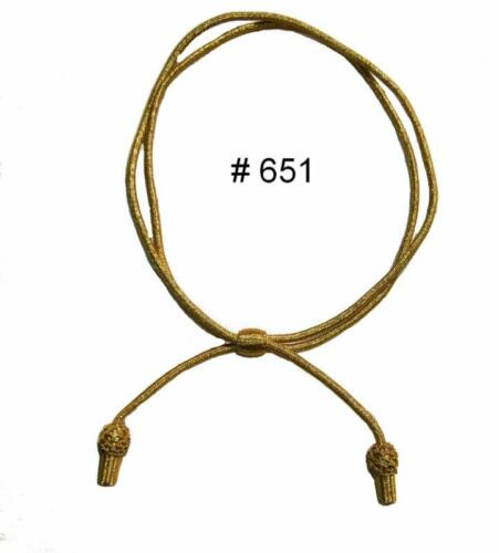 BT651 - Gold Hat Cord, General Officers. Adjustable (cordelette or pour chapeau) - EN STOCK