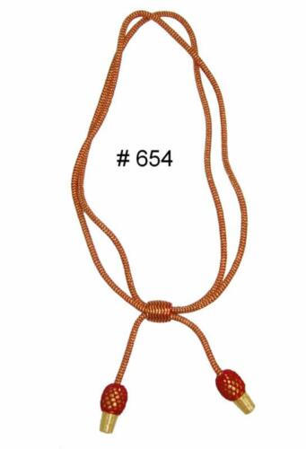 BT654 - Red & Gold Hat Cord, General Officers. Adjustable (cordelette rouge et or pour chapeau et clairon) - EN STOCK