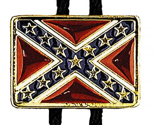 Bolo Tie - BT-370 - Confederate Flag Bolo Tie - Made in USA - EN STOCK