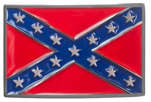 Boucle de ceinture - BU-1044 - Rebel Flag Belt Buckle type drapeau sudiste - EN STOCK