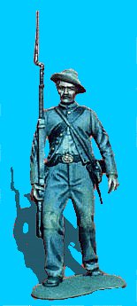 C02 - Advancing - Shoulder arms. 54mm Confederate infantry (unpainted kit) - EN STOCK