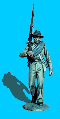 C08 - Walking - Rifle on shoulder. 54mm Confederate infantry (unpainted kit) - EN STOCK