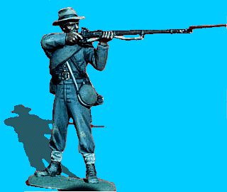 C15 - Standing - Firing. 54mm Confederate infantry (unpainted kit) - EN STOCK