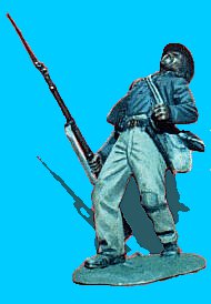 C18 - Falling backwards - Wounded. 54mm Confederate infantry (unpainted kit) - EN STOCK