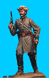 C29 - Officer advancing - Revolver drawn. 54mm Confederate infantry (unpainted kit) - EN STOCK