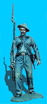 C2 - Advancing - Shoulder arms. 54mm Confederate infantry (unpainted kit) - EN STOCK