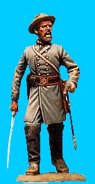 C30 - Officer advancing - Sword drawn. 54mm Confederate infantry (unpainted kit) - EN STOCK