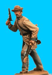 C36 - Officer defending - Revolver drawn. 54mm Confederate infantry (unpainted kit) - EN STOCK