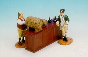 CC37 - Innkeeper pouring a tankard of ale with bar and Marine 