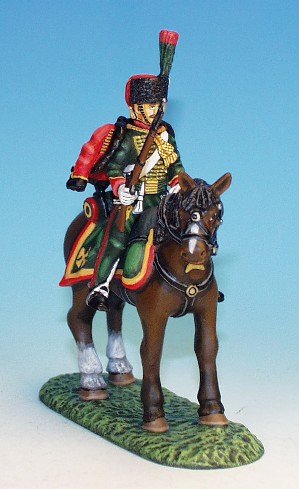CDC2 - French Light Cavalry - Chasseurs à cheval - Escort Duty, on standing horses - Trooper carbine at ready