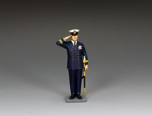 CE112 - Royal  Navy Lieutenant Saluting