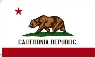 California Flag - Drapeau de l'état américain de CALIFORNIE - EN STOCK