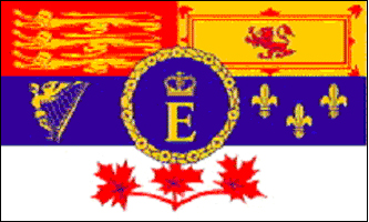 Canadian Royal Flag - The Royal Standard, aussi appelé The Queen s Personal Canadian Flag, est une bannière héraldique adoptée par la Reine Elizabeth II en 1962 - EN STOCK