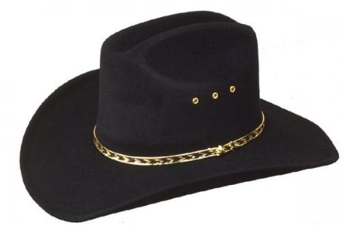 Chapeau cowboy - BFF-26BLK - Black Faux Felt Cowboy Hat - Made in Mexico - disponible en 2 tailles S-M et L-XL - EN STOCK