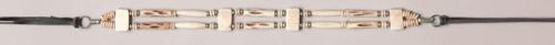 Collier de cou ou ruban pour chapeau - CN-20 - Genuine Bone Choker Necklace or Hatband Beige - EN STOCK