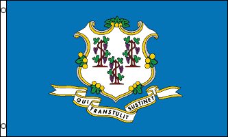 Connecticut Flag - Drapeau de l'état américain du CONNECTICUT - EN STOCK