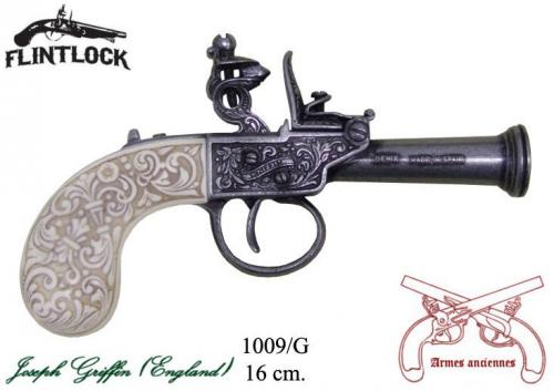 DENIX - Armes anciennes - 1009G - Flintlock pistol, made by Griffin, England 1798 - disponible sur commande