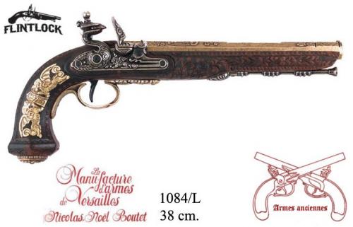 DENIX - Armes anciennes - 1084L - Flintlock dueling pistol manufactured by the craftsman master of Versailles, Boutet in 1810 - EN STOCK