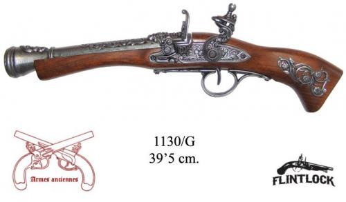 DENIX - Armes anciennes - 1130G - Flintlock blunderbuss, 18th. C. (left-handed - arme pour gaucher)