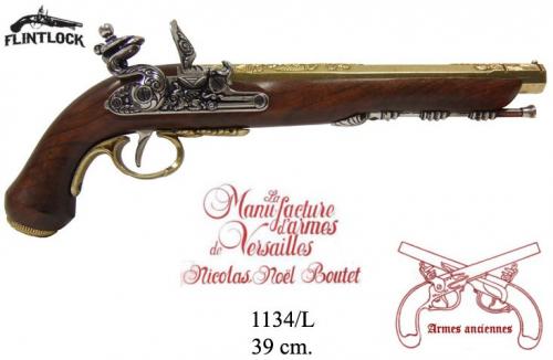 DENIX - Armes anciennes - 1134L - Flintlock dueling pistol, Versailles (France) 1910 - EN STOCK