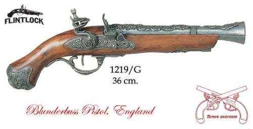 DENIX - Armes anciennes - 1219G - Flintlock pistol, England 18th. C. - disponible sur commande