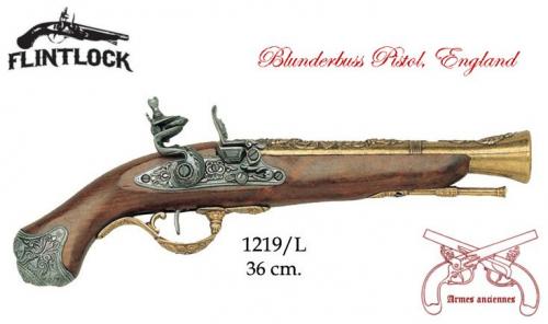 DENIX - Armes anciennes - 1219L - Flintlock pistol, England 18th. C. - disponible sur commande