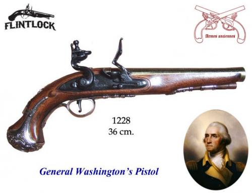 DENIX - Armes anciennes - 1228 - General Washington s pistol, England 18th. C. - disponible sur commande