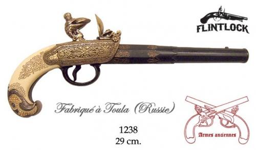 DENIX - Armes anciennes - 1238 - Flintlock pistol, Tula (Russia) 18th C. - disponible sur commande