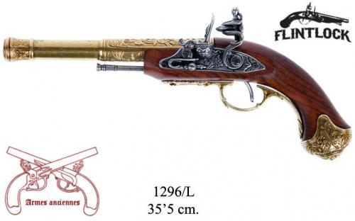 DENIX - Armes anciennes - 1296L - Flintlock pistol, India 18th. C. (left-handed) - EN STOCK
