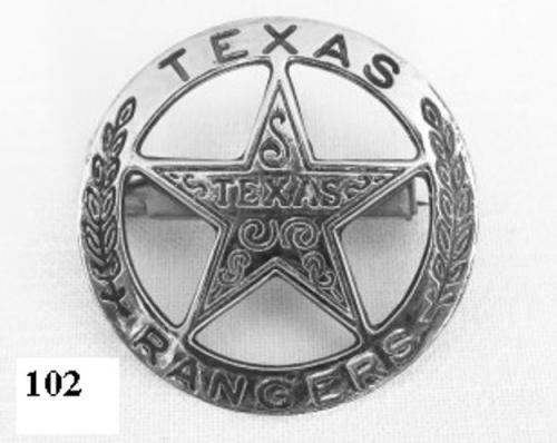 DENIX - Badge - 102 -Texas rangers circle star cut-out badge - EN STOCK