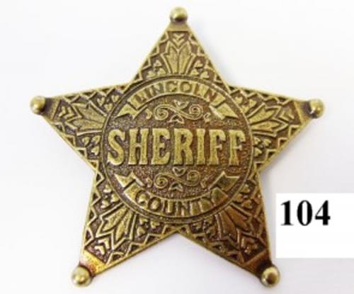 DENIX - Etoile de Sheriff - 104 - Five point ball tipped star badge - EN STOCK